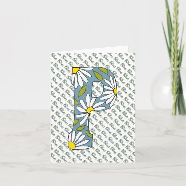 Cartão De Notas letra P notecard (Frente)
