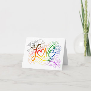 Cartão De Notas LGBTQ+ POC Pride Sinalizador do Love Swirl Doodle 