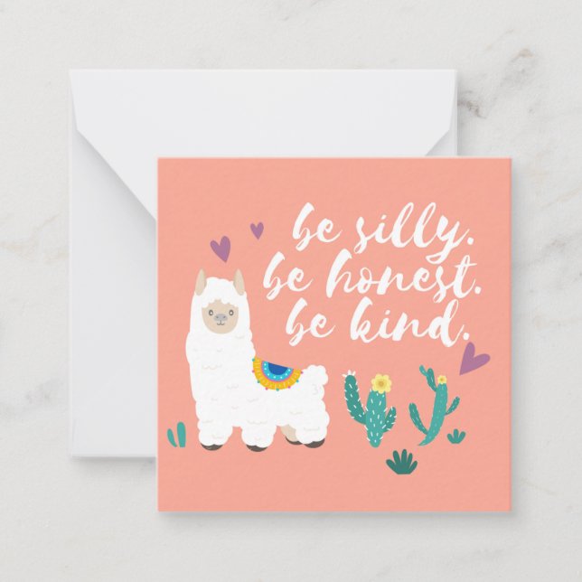 Cartão De Notas Lhama (Frente)