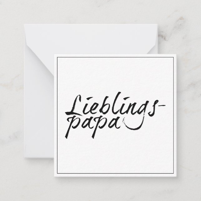 Cartão De Notas Lieblingspapa - Schwarzer Schriftzug 00001 (Frente)
