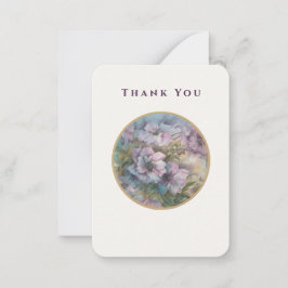 Cartão De Notas Lilac Garden Blooms — Thank You Card (Luxe Ivory, 