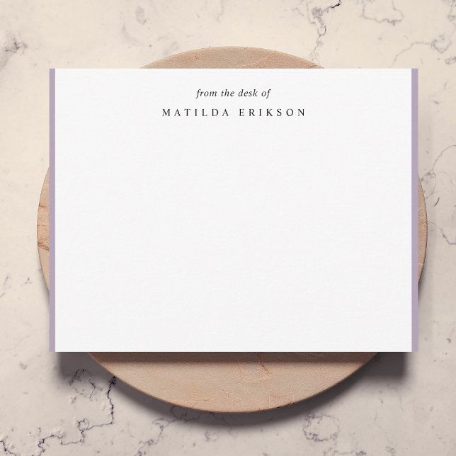 Cartão De Notas Lilac Purple Feminina Elegante Da Mesa De (Criador carregado)