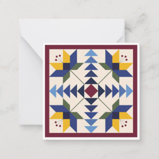 Cartão De Notas Lily Barn Quilt Flat Notecard