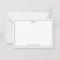 Limite minimalista do nome do monograma preto 2 si