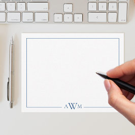 Cartão De Notas Limite mínimo de três letras monograma