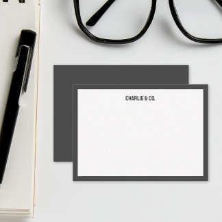 Cartão De Notas Limite mínimo do Solteiro preto, personalizar