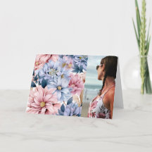 Lindo Floral Rosa e Azul 