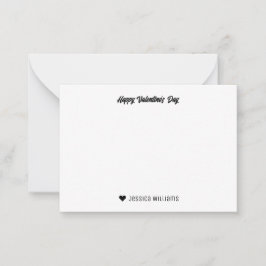 Cartão De Notas Lindo padrão de rabiscos Coração Rosa Dia dos Namo