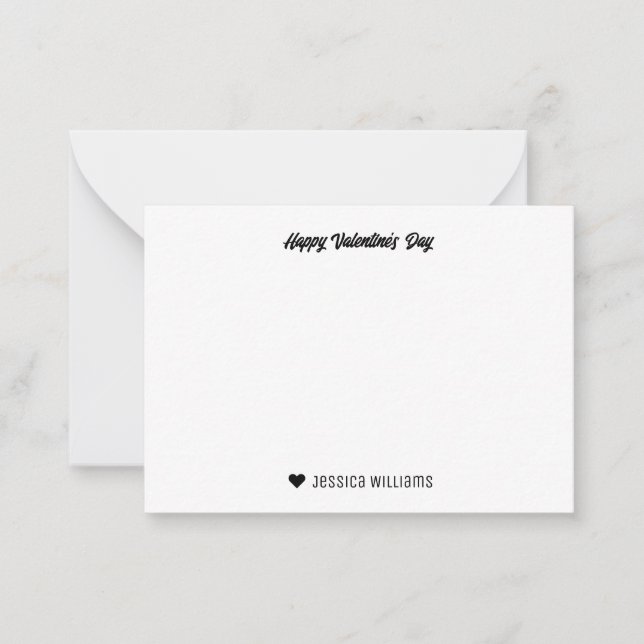 Cartão De Notas Lindo padrão de rabiscos do coração rosa Dia dos N (Frente)