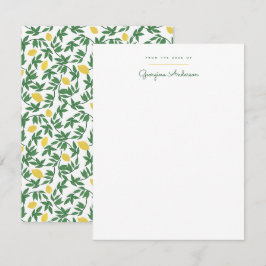 Cartão De Notas Lindos Lemons — Papel de Carta Pessoal