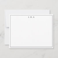 Linha de Borda Simples Clássica Preta 3 Monograma