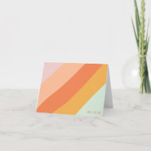 Listras Diagonais Coloridas Doces Nome Pastel