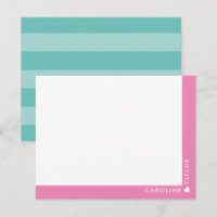 Listras Rosa e Verde Água Fashion Chique Personali