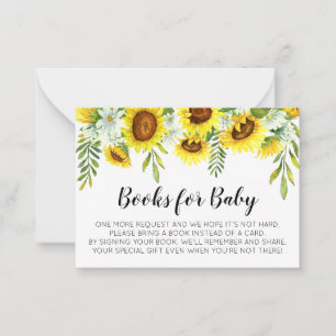 Cartão De Notas Livros de Chás de fraldas de girassóis para cartõe