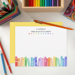 Cartão De Notas Livros de Cores do Arco-íris Personalizados para P