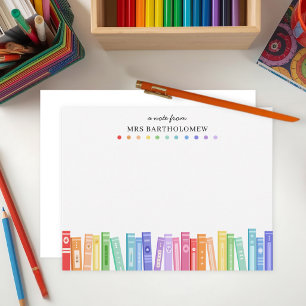 Cartão De Notas Livros Personalizados de Cores do Arco-Íris para A