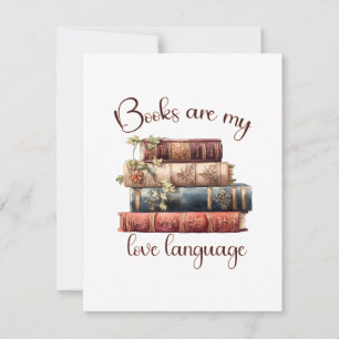 Cartão De Notas Livros São Minha Linguagem do Amor