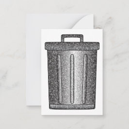 Cartão De Notas Lixo da Glitter