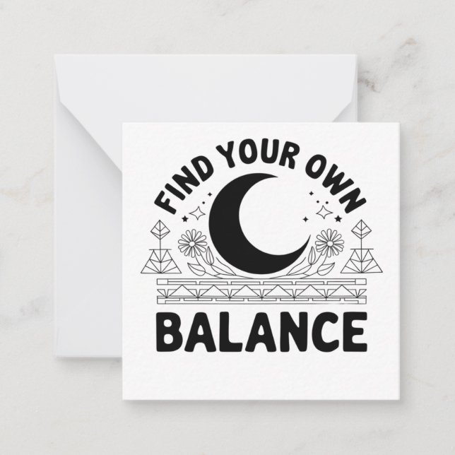 Cartão De Notas Localizar seu próprio saldo (Frente)