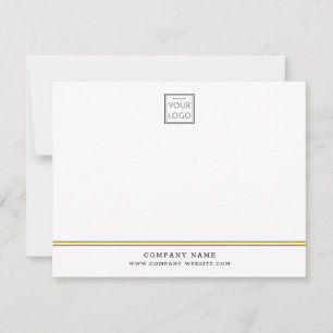 Cartão De Notas Logotipo comercial personalizado Linha Dourada Nom