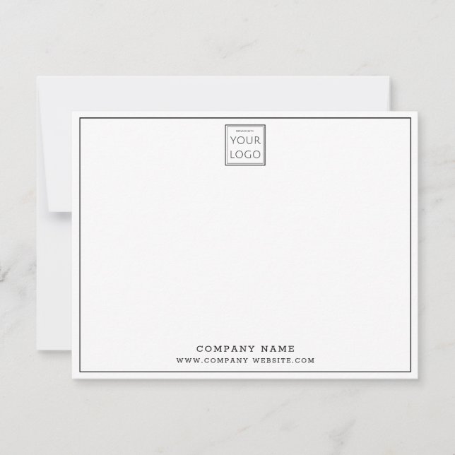 Cartão De Notas Logotipo comercial personalizado Nome da empresa N (Frente)