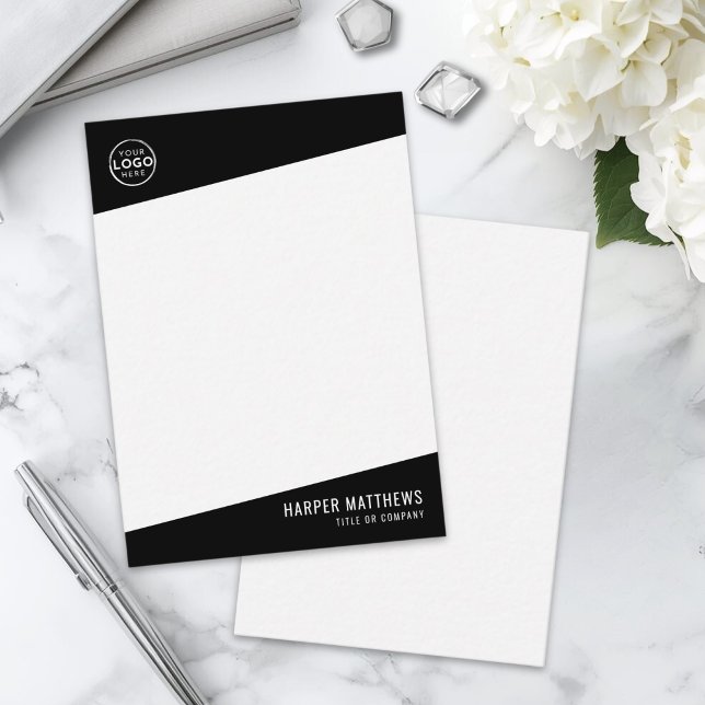 Cartão De Notas Logotipo Comercial Profissional (Professional Business Logo Note Card )