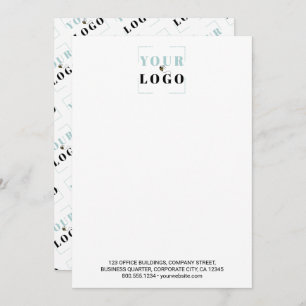 Cartão De Notas Logotipo comercial Texto personalizado em branco t