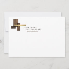 Cartão De Notas Logotipo de Construtor de Casas Personalizadas em