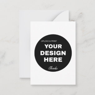Cartão De Notas Logotipo de QR Code Preto Elegante, Minimalista e