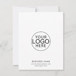 Cartão De Notas Logotipo e Site Simples de Negócios Minimalista