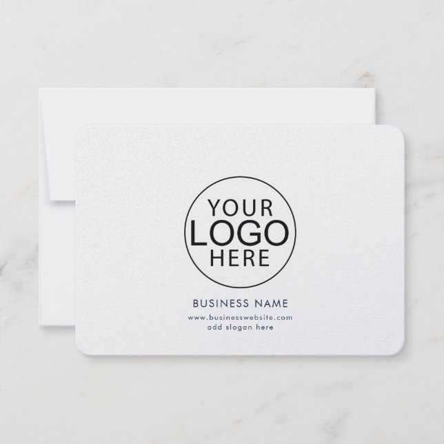 Cartão De Notas Logotipo Empresarial e Site Personalizado (Frente)