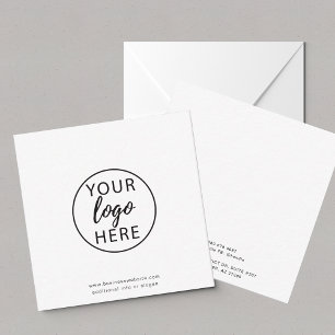 Cartão De Notas Logotipo Empresarial Personalizado Moderno Minimal
