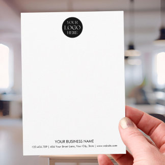 Cartão De Notas Logotipo Empresarial Profissional Personalizado Pr