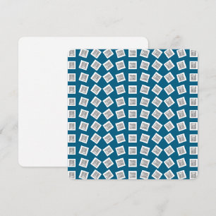 Cartão De Notas Logotipo exclusivo ou padrão de imagem Azul (edi