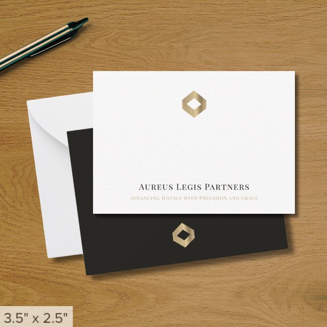 Cartão De Notas Logotipo Luxe para Empresas (Criador carregado)