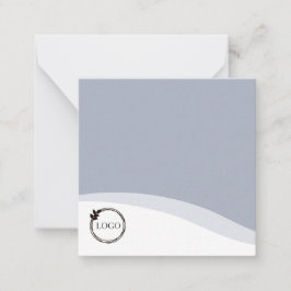 Cartão De Notas Logotipo personalizado azul claro