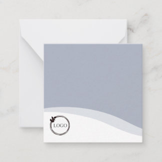 Cartão De Notas Logotipo personalizado azul claro
