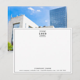 Cartão De Notas Logotipo personalizado Nome da empresa Foto de con