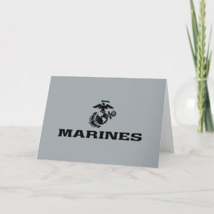 Cartão De Notas Logotipo preto empilhado do USMC