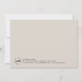 Cartão De Notas Logotipo profissional moderno para empresas Beige
