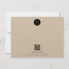 Cartão De Notas Logotipo profissional QR Code Russo Kraft
