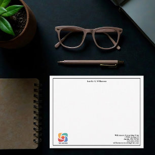 Cartão De Notas Logotipo profissional simples para empresas person