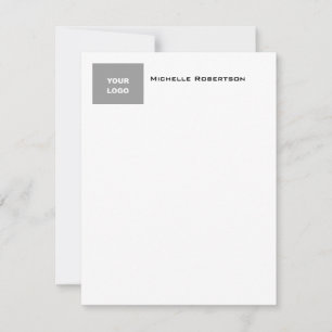 Cartão De Notas Logotipo simples e minimalista profissional