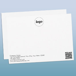 Cartão De Notas Logotipo simples QR Code Professional