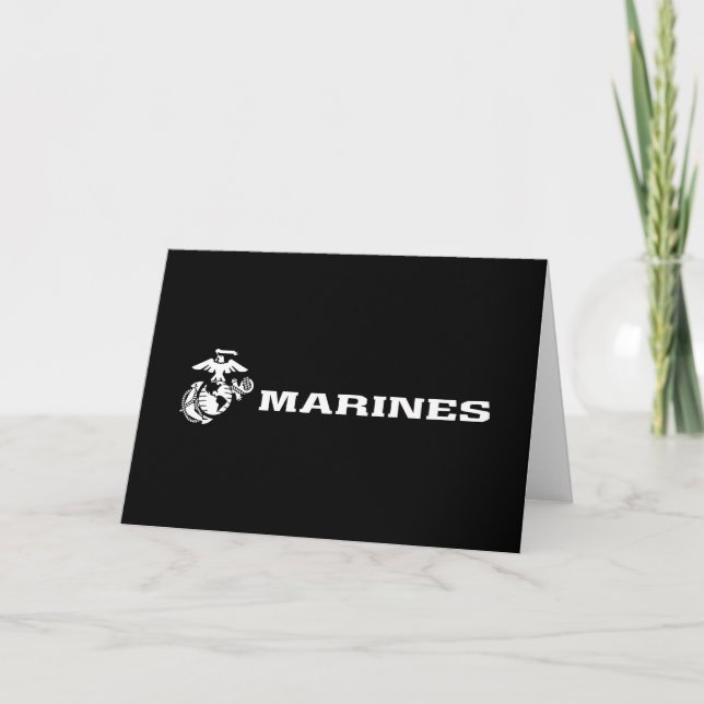 Cartão De Notas Logotipo USMC - Branco (Frente)