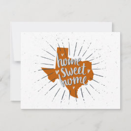 Cartão De Notas Longhorn Burnt Orange Home Sweet Home - Texas