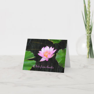 Cartão De Notas Lotus Waterlily Rosa