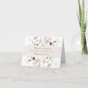 Cartão De Notas Luke 1:45 Abençoada é Ela Watercolor Wildflower