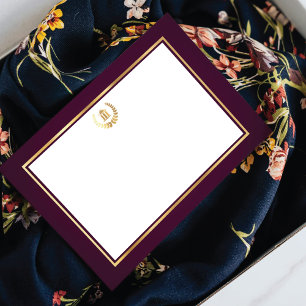 Cartão De Notas Luxury Magenta — negócios profissionais legais
