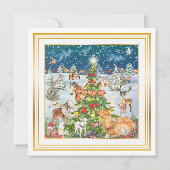 Cartão De Notas Luz de Inverno (Frente)